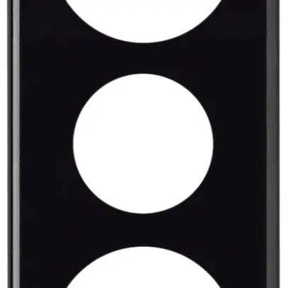 Plaque de recouvrement basico 3×1 58-43-58mm noir 