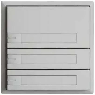 KNX-Taster RGB EDUE, 250mW, m.RGB-LED, m.Papiereinlage, 3×Taste, 1×Tastenb., hgu 