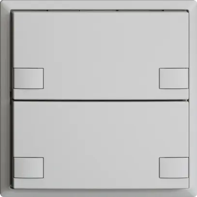 Poussoir univ. ENC 2×2t bornes enf. EDIZIOdue gris clair, sans LED 