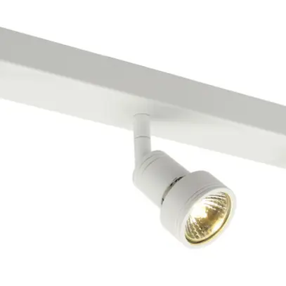 Plafonnier SLV PURI, 3×GU10 50W avec anneau déco IP20 blanc 