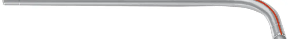 Gomito Symalit Chiaro 90° PE grigio 112/100 con estensione 2m r=800mm KRB-BL2000 