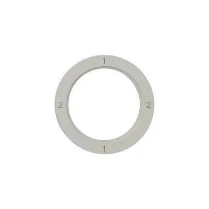 Disque indicateur NEVO, p.interrupteur rotatif, 2-1-2-1, gris clair 