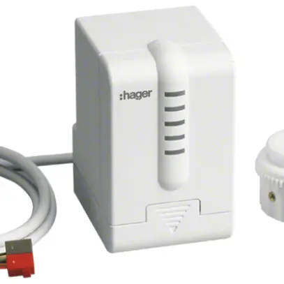 Servomoteur de valve KNX Hager TX501 commandé par électromoteur 