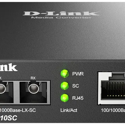 Convertisseur D-LINK DMC-G10SC/E, RJ45 100/1000BASE-T ↔ SC-d 1000BASE-LX-SC 