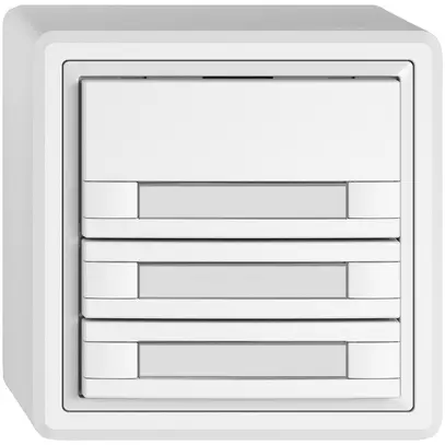 Pulsante KNX RGB AP EDIZIO.liv SNAPFIX® sensore temp.s.LED targ.6× com.1T bi 