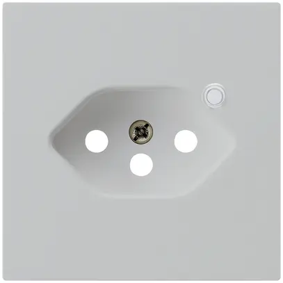 Piastra frontale per presa Hager kallysto 1×T13 illuminato H grigio chiaro 