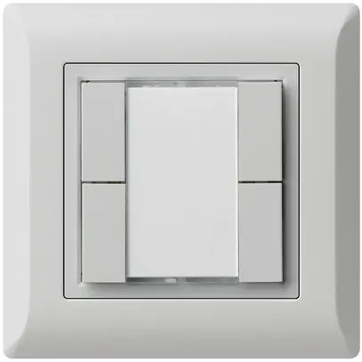 Pulsante multifunzionale INC kallysto.line KNX RF 4×grigio chiaro 