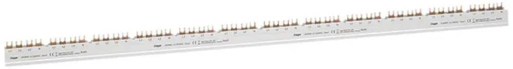 Kammschiene Hager 4P-1/2 3L Gabel 35mm² 125A 996.8×14mm weiss 