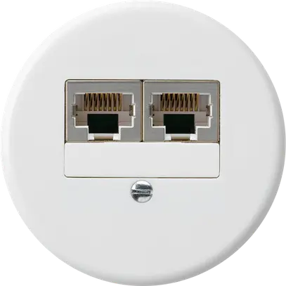 Inserto per scatola INC basico 2×RJ45s separato bianco 