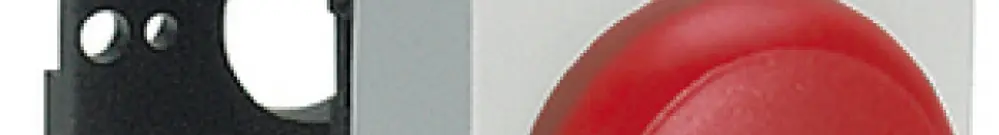 Lampada di segnalazione AMD K&N, 230VAC, 2UM, calotta rosso 