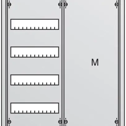 Distributore INC ABB 4r/96PLE IP31 con porta 