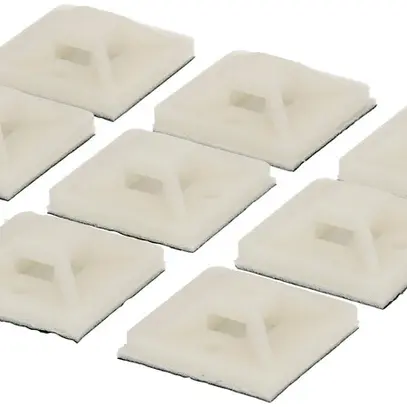 Socle pour collier MAX HAURI 25×25mm max.4.8mm 10 pièces blanc 