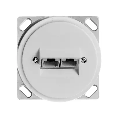 Scatola di raccordo INS JK st.2×RJ45 bianco 