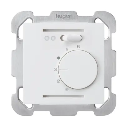 UP-Raumthermostat kallysto weiss für Fussbodenheizung mit Befestigungsplatte 