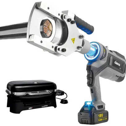 Set tronchese Cimco CimCut 85 Ø85mm incl. griglia elettrica Weber Lumin 