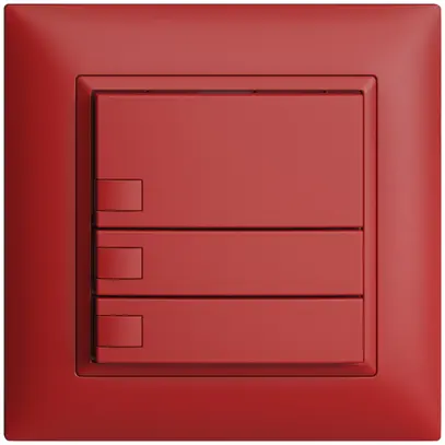 Poussoir univ. ENC 3×1t bornes enf. EDIZIOdue berry, sans LED 