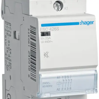 Contattore AMD Hager 230VAC 0 chiusura 4 apertura 25A senza ronzio 2UM 