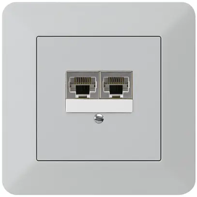 Boîte ENC kallysto.trend 2×RJ45s gris clair parallèle 