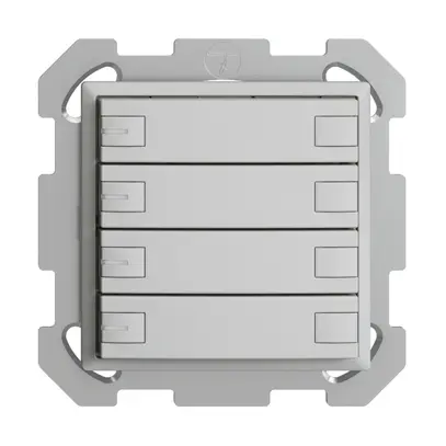 Poussoir KNX RGB ENC EDUE, 250mW, a.LED RGB, 4×poussoir, comm.2×touches, grc 