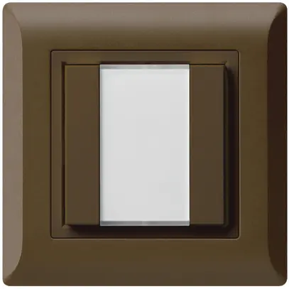 Poussoir multifonction ENC kallysto.line KNX RF 2× brun 