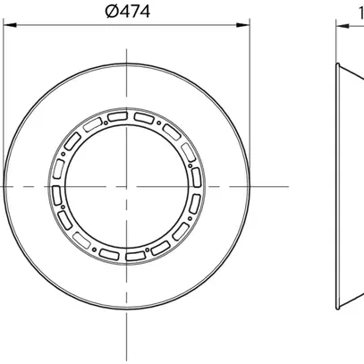 Riflettore Philips CoreLine Value Highbay Ø543mm alluminio brillante 