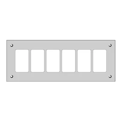 Montageplatte FH FLF 1×6 schwarz 