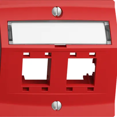 Kit montaggio EDIZIOdue, con cappa di uscita obliqua, per 2×RJ45, berry 