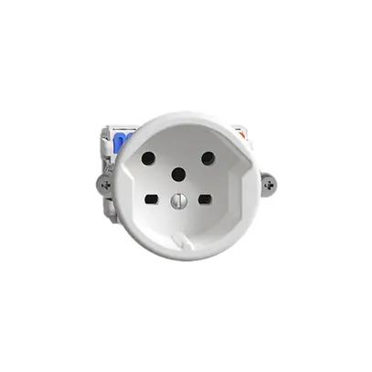 Prise FH T15 blanc, avec bornes enf. 