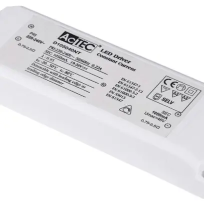 Convertisseur LED SLV 40W, 1050mA réglable avec triac IP20 