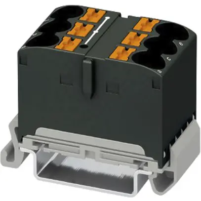 Verteilerblock PX PTFIX 6X10/S-NS35A BK 