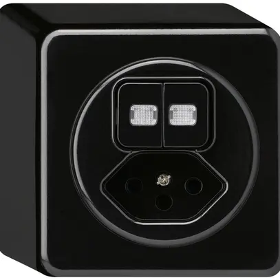 Combinaison lumineuse AP basico 1/3+3/1L+type 13 noir 2 lentilles 