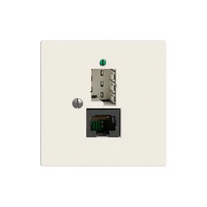 Scatola 1×T+T,1×RJ45/u 8P EDIZIOdue bianco R&M swissline 
