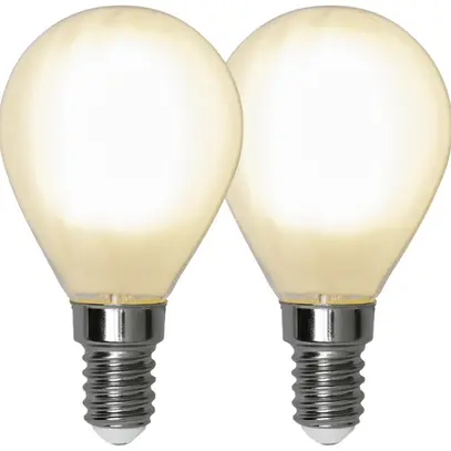 Lampada LED E14 4.5W 470lm 2700K opale Ø45×80mm Duo Pack 