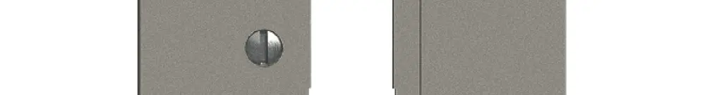 Plaque frontale EDIZIOdue 2×TT gris foncé 