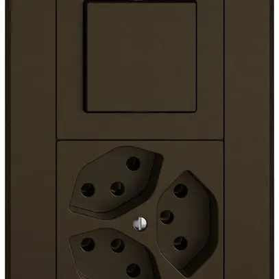 UP-Kombination EDIZIO.liv SNAPFIX® 2×1 156×96mm Schema 3/1L+3×T13 braun 