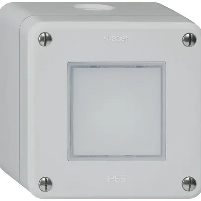 Lampada LED AP robusto IP55 grigio LED rosso/verde 