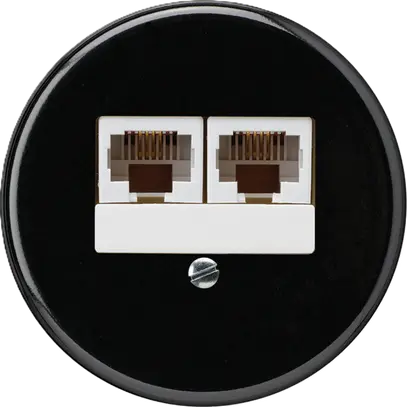 Einsatz zu UP-Dose basico 2×RJ45u getrennt schwarz 