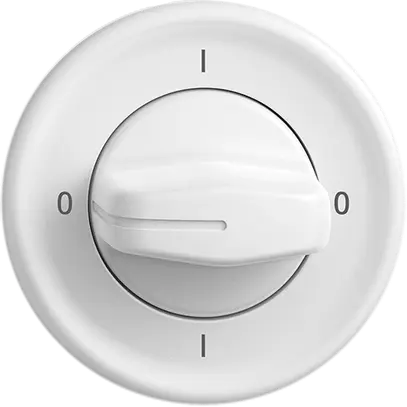 Interrupteur rotatif STANDARDdue 0/1L blanc, avec manette 