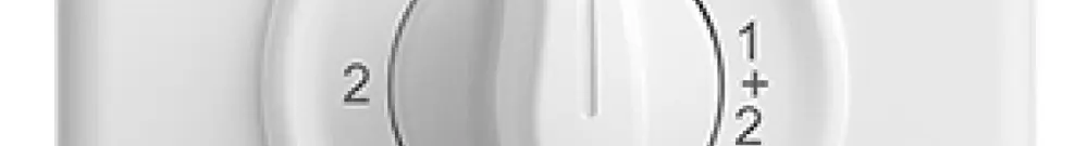Interruttore rot.INC STANDARDdue 1/1L bianco, con manopola 