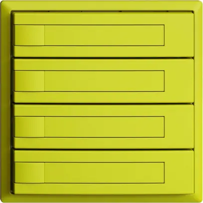 Pulsante INC KNX 4×EDIZIOdue lemon RGB senza LED con inserto carta 