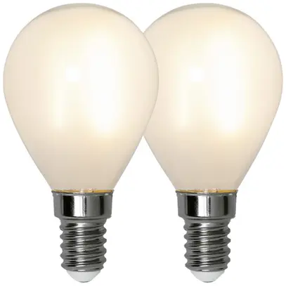 Lampada LED E14 1.4W 150lm 2700K opale Ø45×80mm Duo Pack 