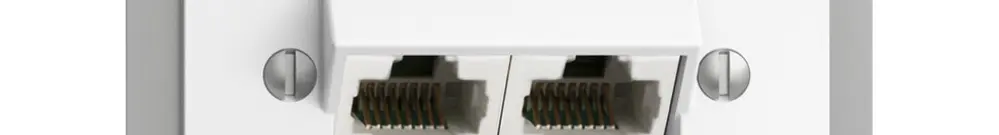 Presa INS 2×RJ45/u 4P sep. EDIZIOdue bianco ITplus 