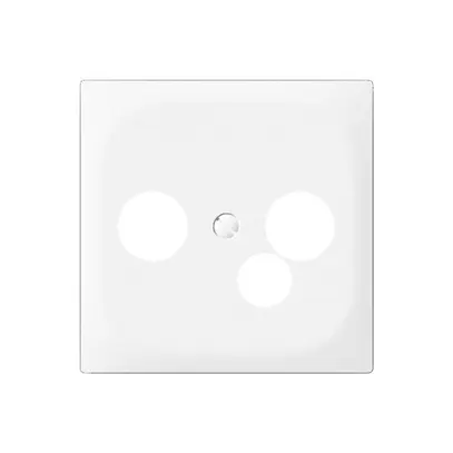 Plaque frontale SIDUS pour boîte TV-R-données blanc brillant 
