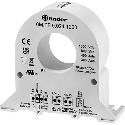 Trasduttore di misura FINDER 6M.TF 0.5A 450A 400Hz guida DIN 35mm 