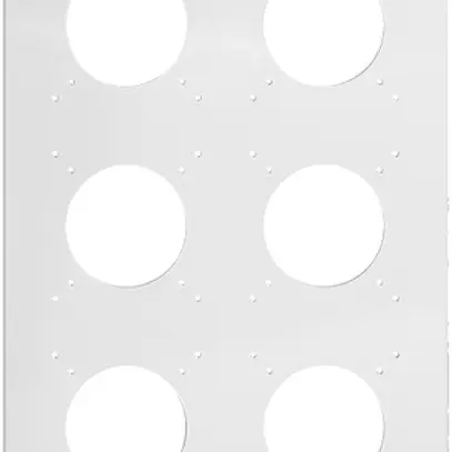 Plaque de montage ENC 3×2 Feller NEVO, pour combinaison, avec 6×NUP, noir 