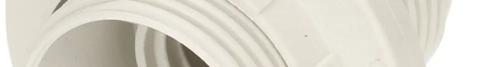 Portalampada E14 materiale sintetico M10×1 bianco con bordo 