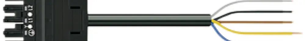 Câble de raccordement WINSTA MIDI 5×1.5mm² 16A 400V 1m cod.A prise/libre noir 