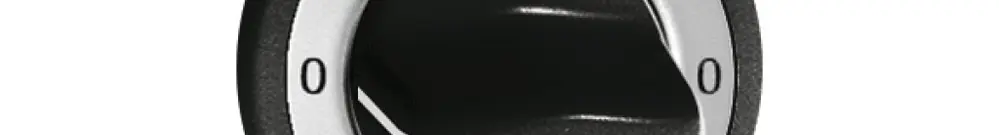 Frontset 0-Inverno-0-Estate schwarz für Drehschalter FH 