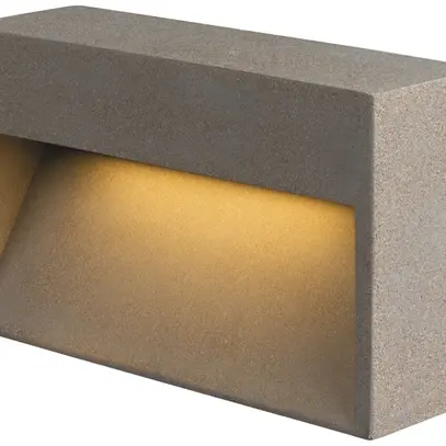 Applique LED SLV CONCRETO L 12W 570lm 830 IP65 375×250mm gris 
