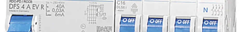 Set disjoncteur différentiel Doepke DFS 4 A EV EV-FI-LS SET, 16A alim. en bas 